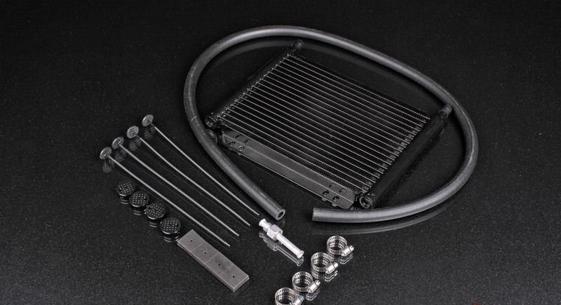 Радиатор масляный универсальный, вход/выход под шланг, 19 рядов