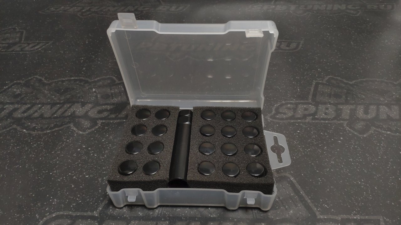 Комплект Гаек колесных M12X1,25 Черный хром, высота 33мм, 12 луч 911144BA20