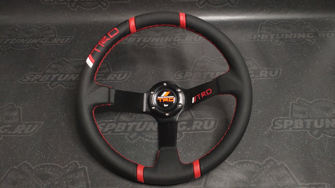 Руль спортивный TRD кожа с выносом