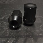 Гайки колесные M12X1,5 высота 35 мм, под ключ 19мм, черные 