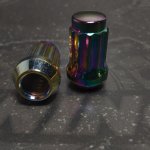 Комплект Гаек M12X1,25 Радужный Титан высота 33мм 12 луч 911144TiCr