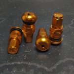 Ниппеля колесные алюминиевые - золото