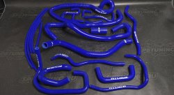 Набор патрубков системы охлаждения на Nissan Skyline R33-34 RB25 черный