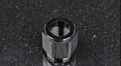 Фитинг гайка AN6 под алюминиевую трубку 3/8", черный