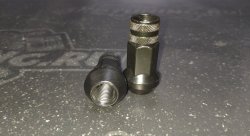 Гайки колесные M12X1,50 Дымчатый хром, высота 47 мм, с накаткой, под ключ 17 мм