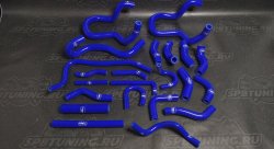 Патрубки системы охлаждения Toyota 2JZ-GTE (Aristo) 22 штуки синие