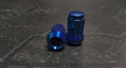 Комплект Гаек колесных M12X1,5 синий, высота 33мм, 12 луч 