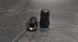 Гайка M12X1,50 Черный, высота 32 мм, семигранник, 