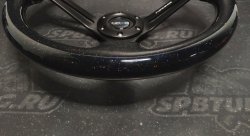 Руль 350 мм, большой вылет, GALAXY черный