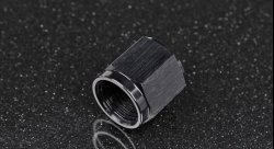 Фитинг гайка AN6 под алюминиевую трубку 3/8", черный