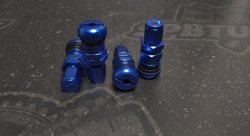 Ниппеля колесные алюминиевые - синие