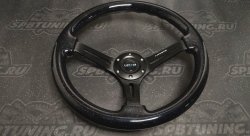 Руль 350 мм, большой вылет, GALAXY черный