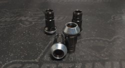 Комплект колесных гаек Racing Nuts ST304544NSF(Black) - тёмный хром