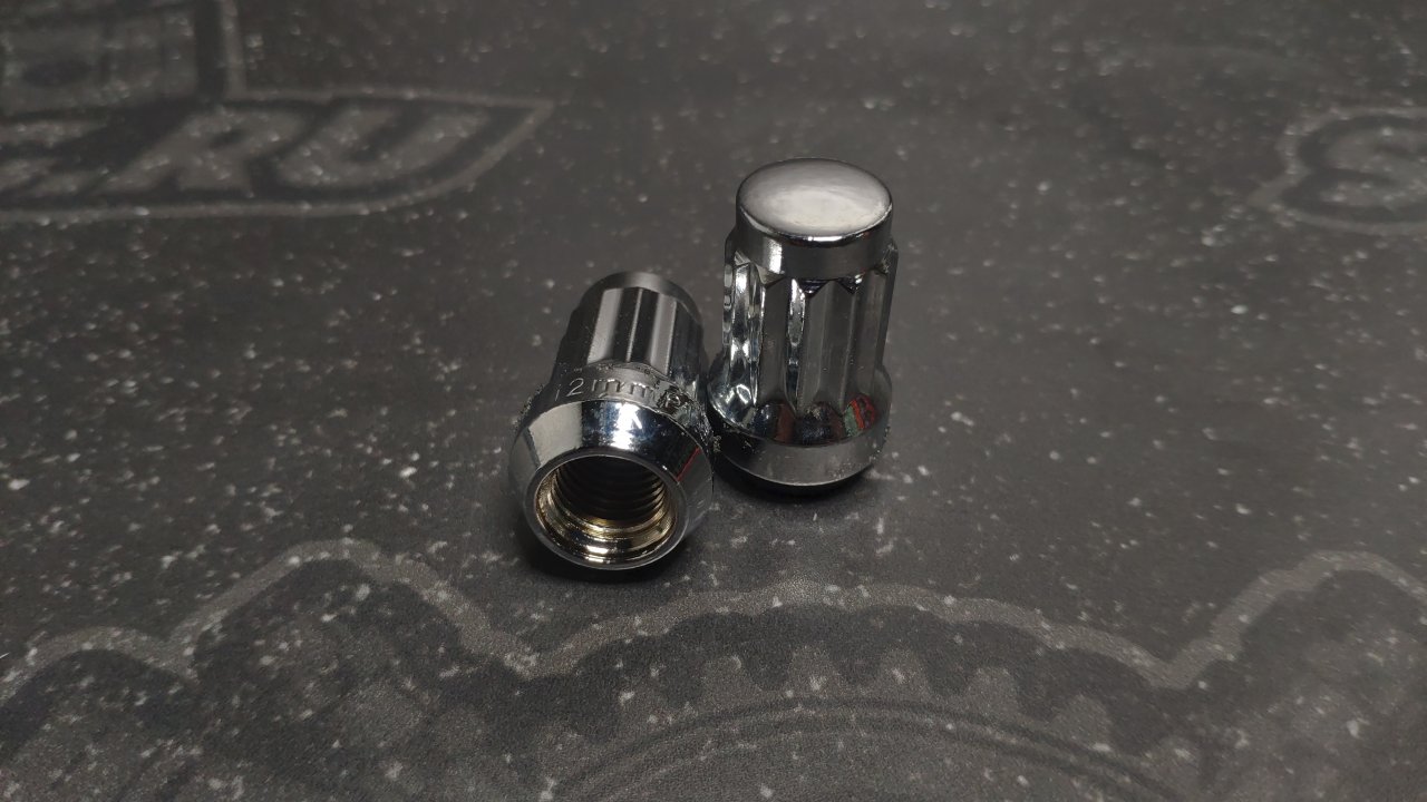 Комплект Гаек колесных M12X1,5 хром, высота 33мм, 12 луч 