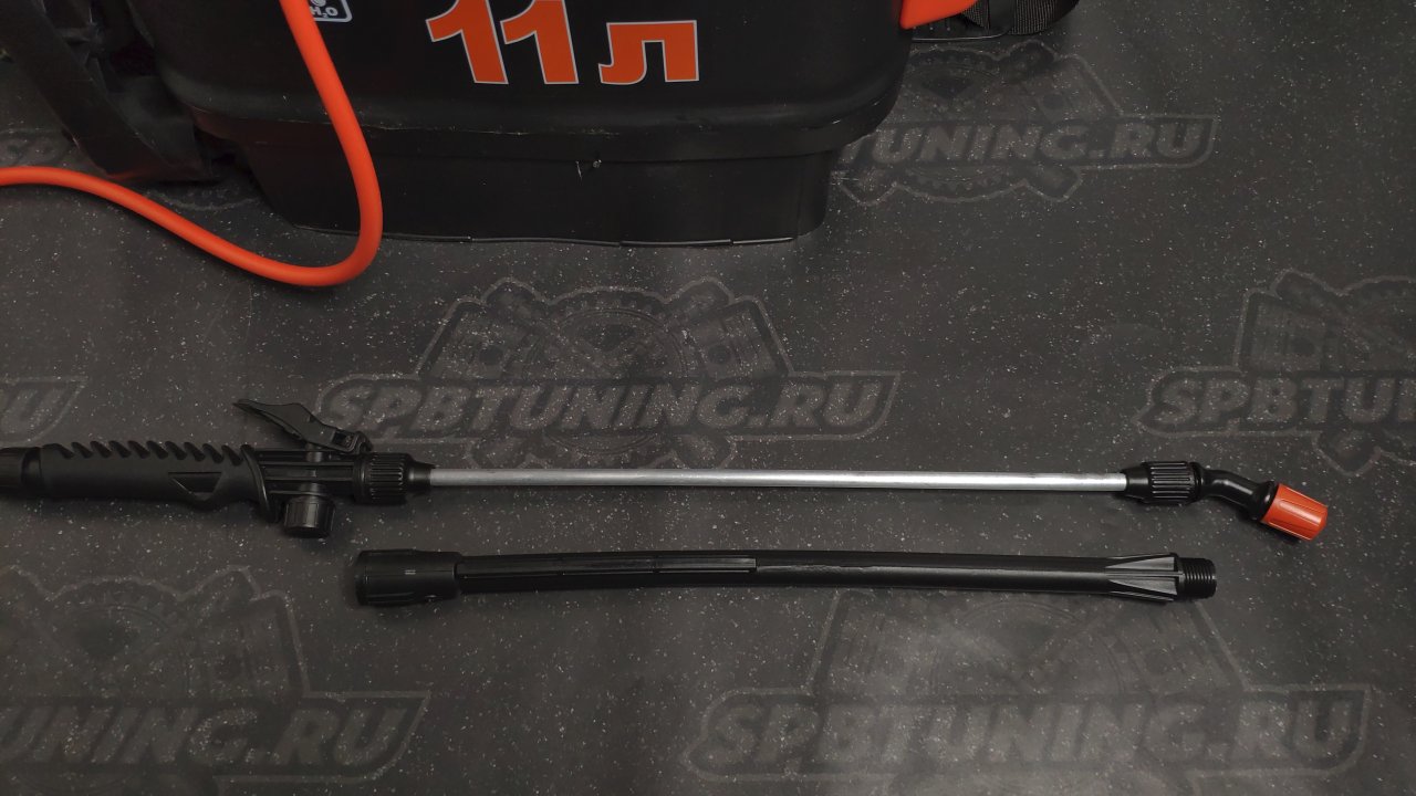 Опрыскиватель ранцевый гидравлический 11 л. (пластик, алюминий) телескопический, 2 ремня (606х430х136 мм)