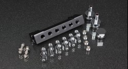 Пневмо разветвитель, алюминиевый, чёрный (Vacuum / Boost Block) AUTOBAHN88 