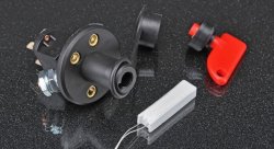 Размыкатель массы (АКБ) 12V, 6-ти контактный, с ключом флажкового типа 300A