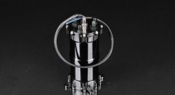 Бак топливный, 1 л, вход - AN6, выход - AN6, под 2 насоса Walbro 255 л/ч, алюминиевый