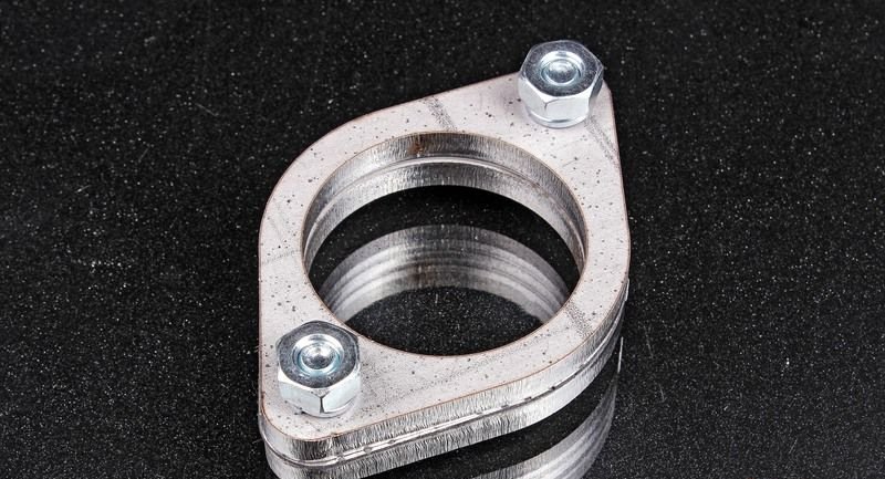 Фланец выхлопной системы 76 мм комплект 2шт с прокладкой, нержавеющая сталь