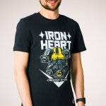 Футболка "Iron Heart", черная, размер - 2XL