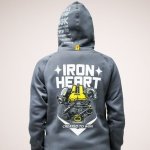 Худи "Iron Heart", серая, размер XL