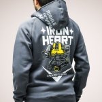 Худи "Iron Heart", серая, размер XL