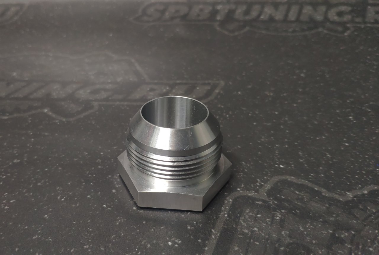 Фитинг AN20 приварной под ключ алюминиевый