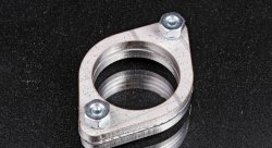 Фланец выхлопной системы 76 мм комплект 2шт с прокладкой, нержавеющая сталь