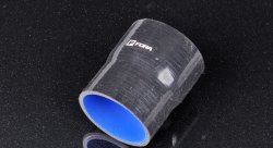 Патрубок силиконовый 70-76 мм, L=100 мм, 4 слоя армировки, чёрный