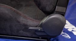 Кресло полуковш + салазки регулируемое, RECARO STYLE, черная алькантара