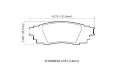 Колодки тормозные DC1879P14 DC brakes Street STR.S+, задние TOYOTA CAMRY V70; LEXUS ES300h; RX