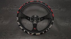 Руль спортивный Vertex 1996 с выносом экокожа с перфорацией