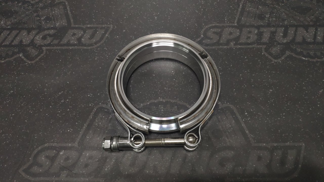 V-band с фланцами 3.5 (89мм) с проточкой (папа-мама)