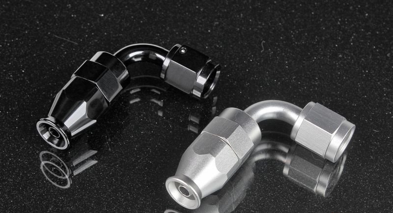 Фитинг AN4 90°, под тефлоновый шланг PTFE