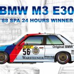 Сборная модель BMW M3 E30 '88 SPA 24 Hours Winner