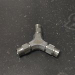 Тройник Y -3 D (шланг D-03 - шланг D-03 - шланг D-03) нерж. сталь