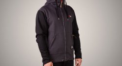 Худи ZIP Long, черная, на молнии, размер - L