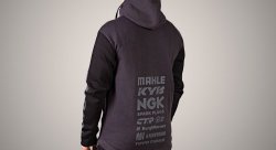 Худи ZIP Long, черная, на молнии, размер - L