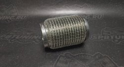 Гофра глушителя с сеткой interlock 76/150