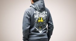 Худи "Iron Heart", серая, размер L