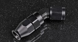 Фитинг AN4 45°, под тефлоновый шланг PTFE, черный, усиленный