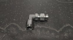 Фитинг мама AN-03 3/8X24 под прямой конус, 90° D-03 алюминий