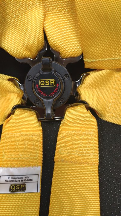 Ремни безопасности QSP Pro-Plus 6-ти точечные, желтые, с омологацией