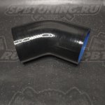 Патрубок силиконовый 76 мм, 45° чёрный