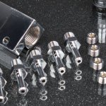 Пневмо разветвитель, алюминиевый, хром (Vacuum / Boost Block) AUTOBAHN88 