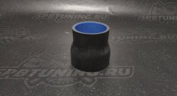 Патрубок силиконовый прямой 63-76мм - черный