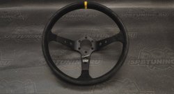 Руль спортивный OMP CORSICA SUPERLEGGERO (хват-овал) замша, черный, диам.350мм
