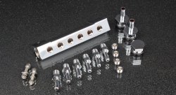 Пневмо разветвитель, алюминиевый, хром (Vacuum / Boost Block) AUTOBAHN88 