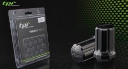 Гайки колесные TPI  12*1,5*33, 20 шт. и спецключ, кованая сталь, чёрный хром 