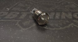 Тумблер с фиксацией двухпозиционный водонепроницаемый  12В 3А - белая подсветка